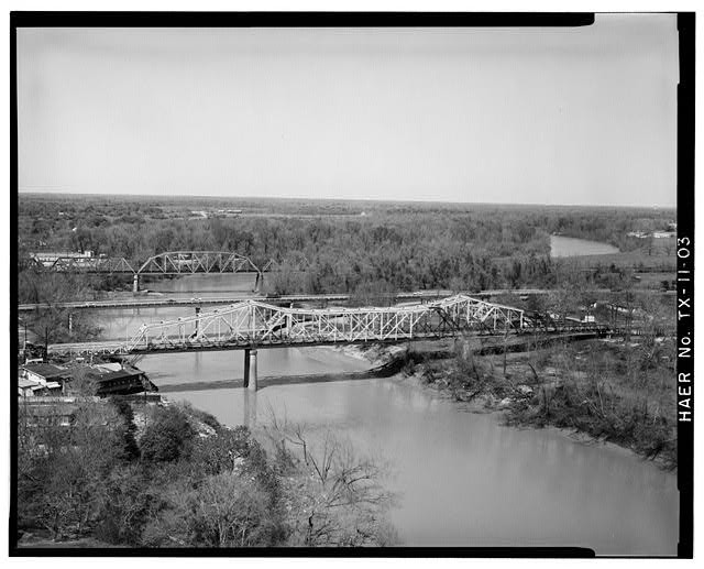 Photo:Richmond Texas Brazos River Bridge US 90A Aerial View 1910s