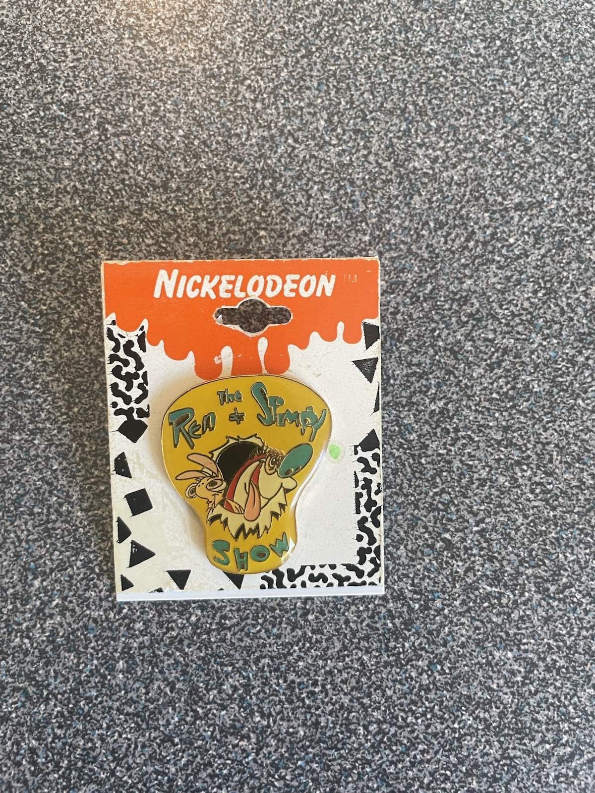 Vintage 1990s Nickelodeon The Ren & Stimpy Show Enamel Pin Universal Studios
