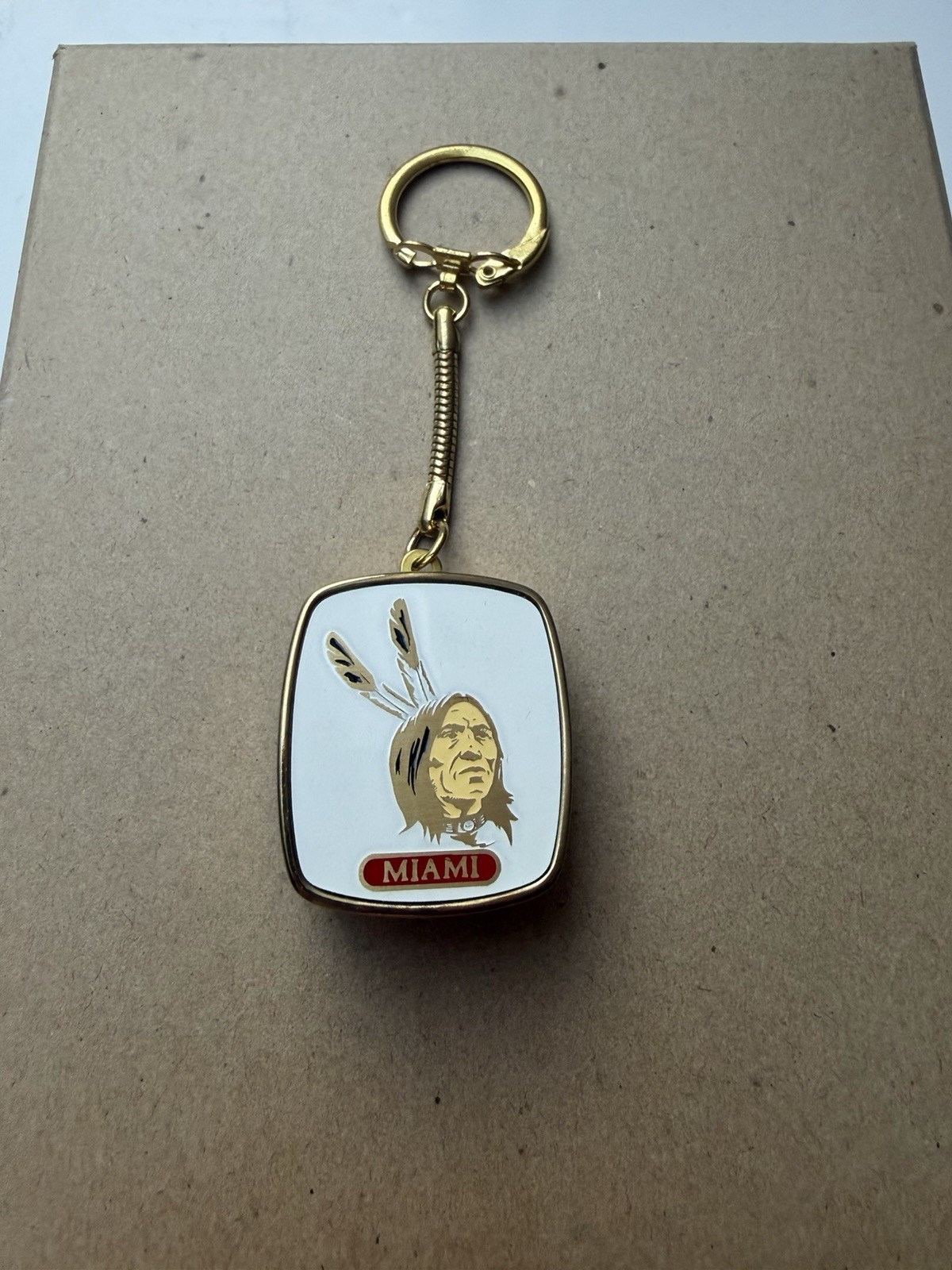 Vintage Sankyo Miami Redskins Musical Keychain