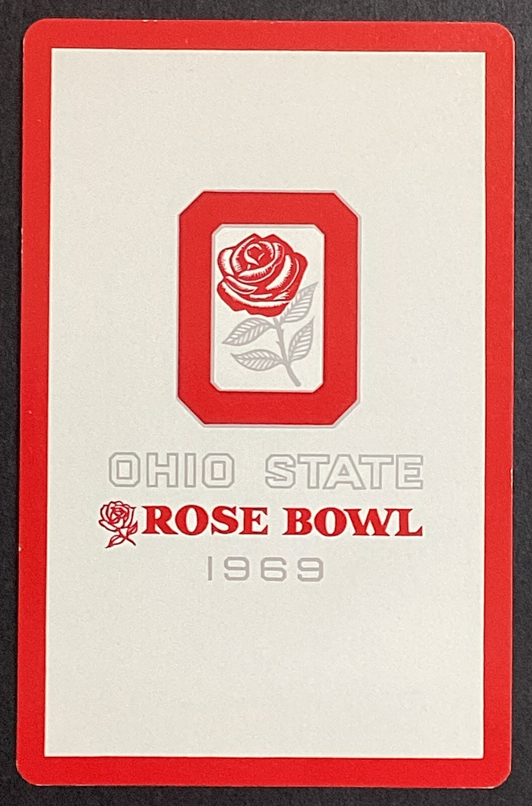 Ohio State Rose Bowl Vintage 1968 Single Swap Playing Card 3 Clubs
