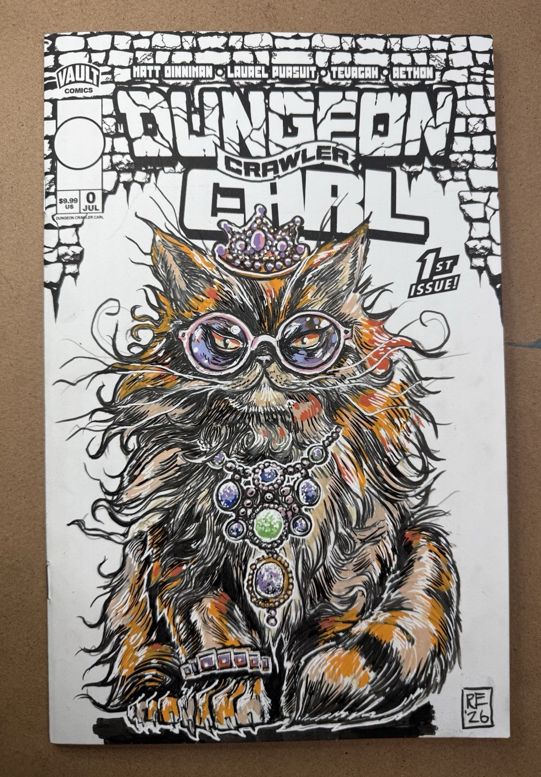 Dungeon Crawler Carl #0 1st Printing Princess Donut Original Sketch Cover E