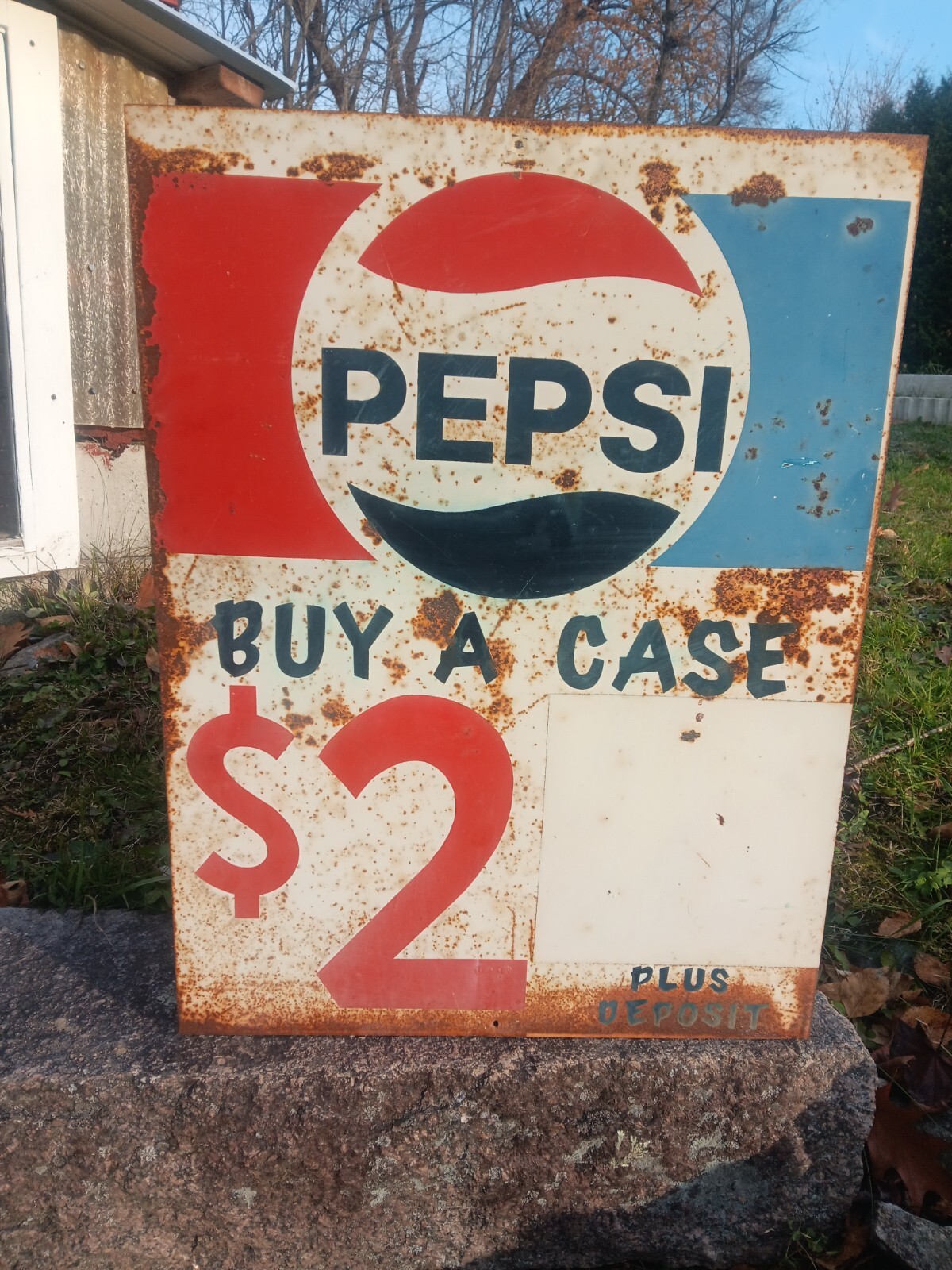 Rare 1950s-1960s Pepsi Metal Store Advertising Sign Buy A Case $2