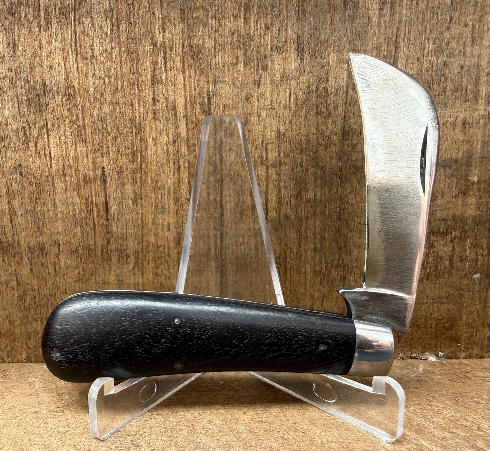 🏆 Antique c. 1890-1920 L.F. & C. New Britain CONN Ebony Pruning Knife 100+ Yrs