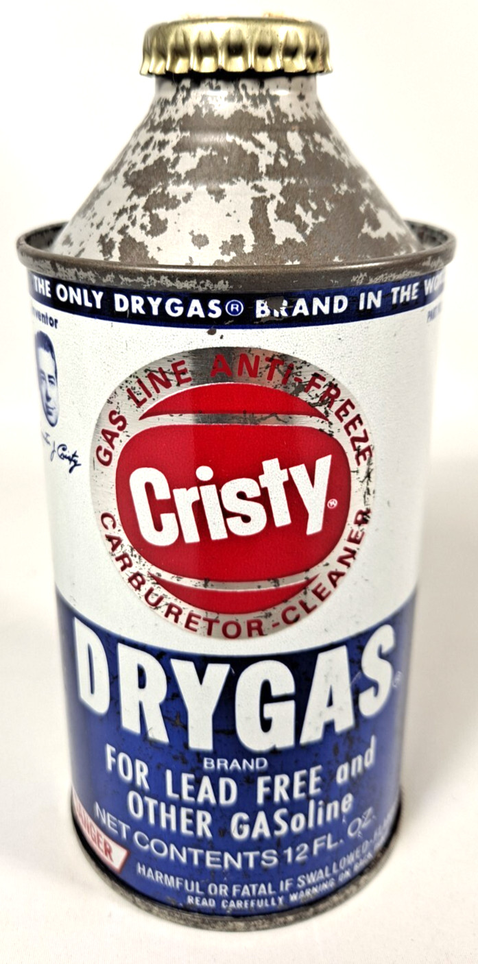 Vintage Cristy Dry Gas Can 12oz. Great Condition.