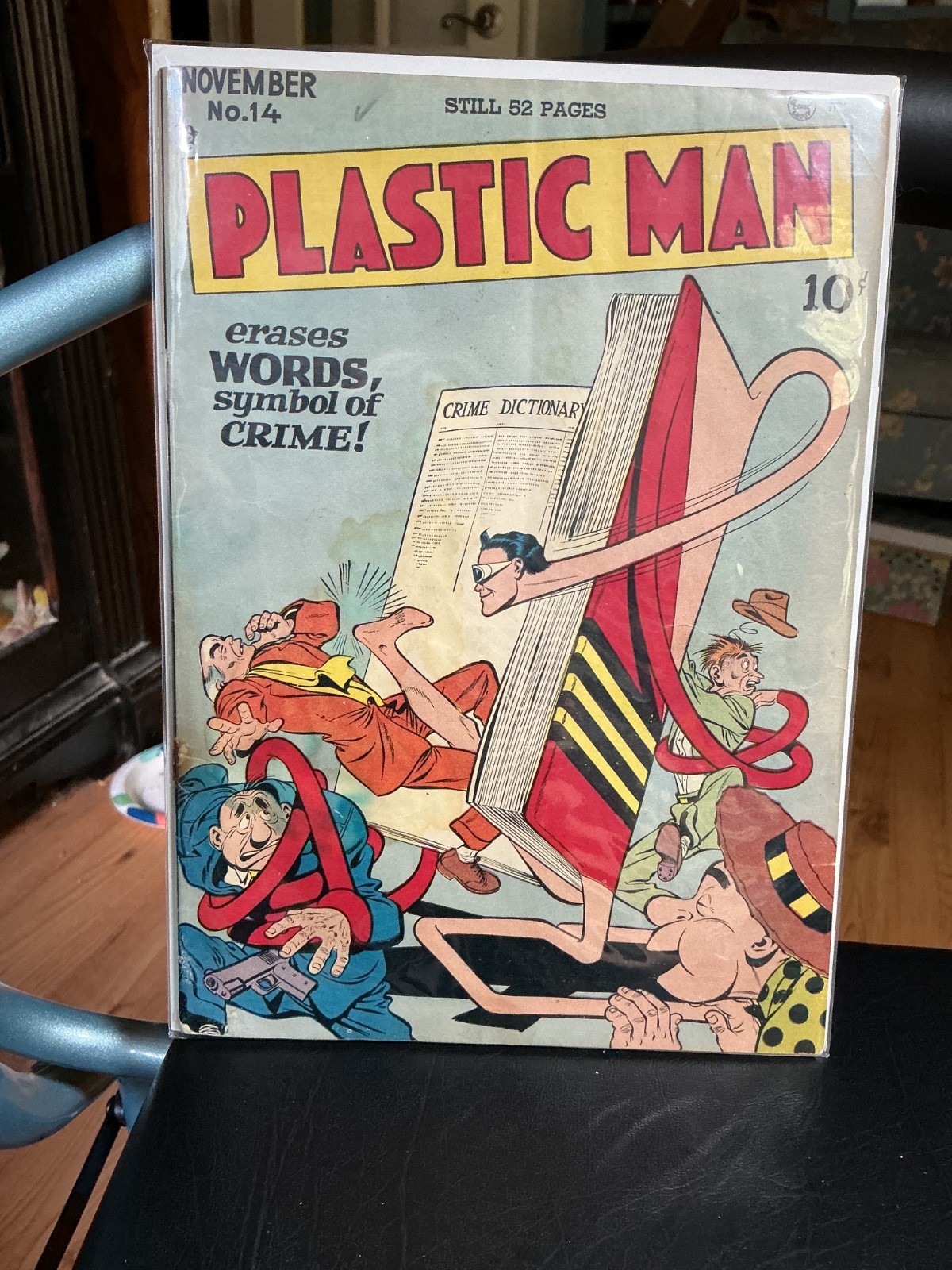 Plastic Man #14 Golden Age comic book 1948 Superhero