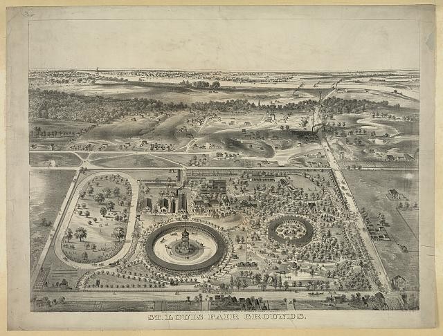 Photo:St. Louis Missouri 1874 Fair Grounds Bird's-Eye View
