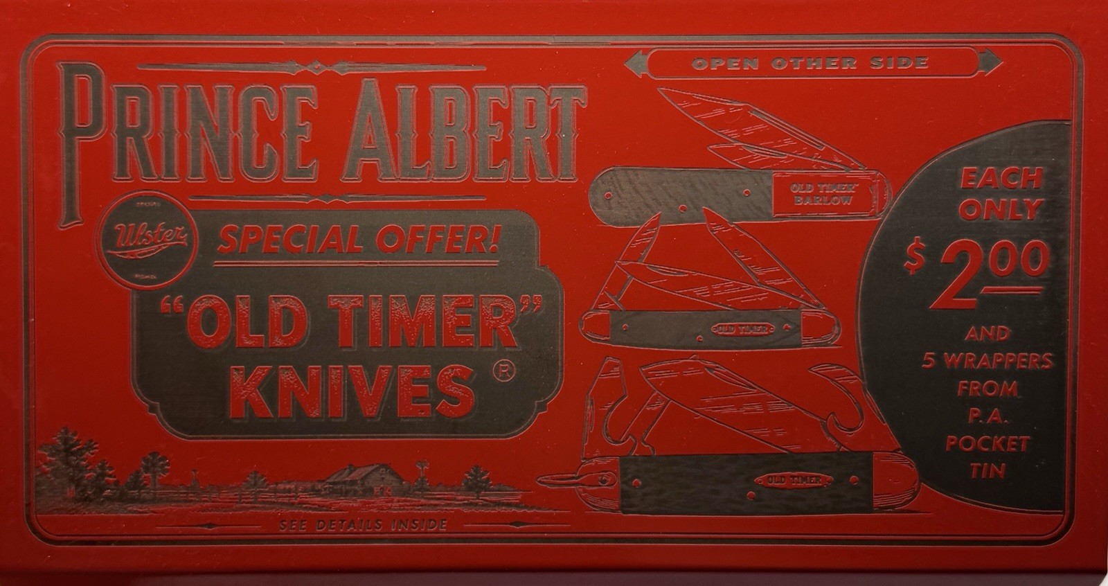 US General Mini Toolbox Custom Engraved Prince Albert Old Timer Knife Collector