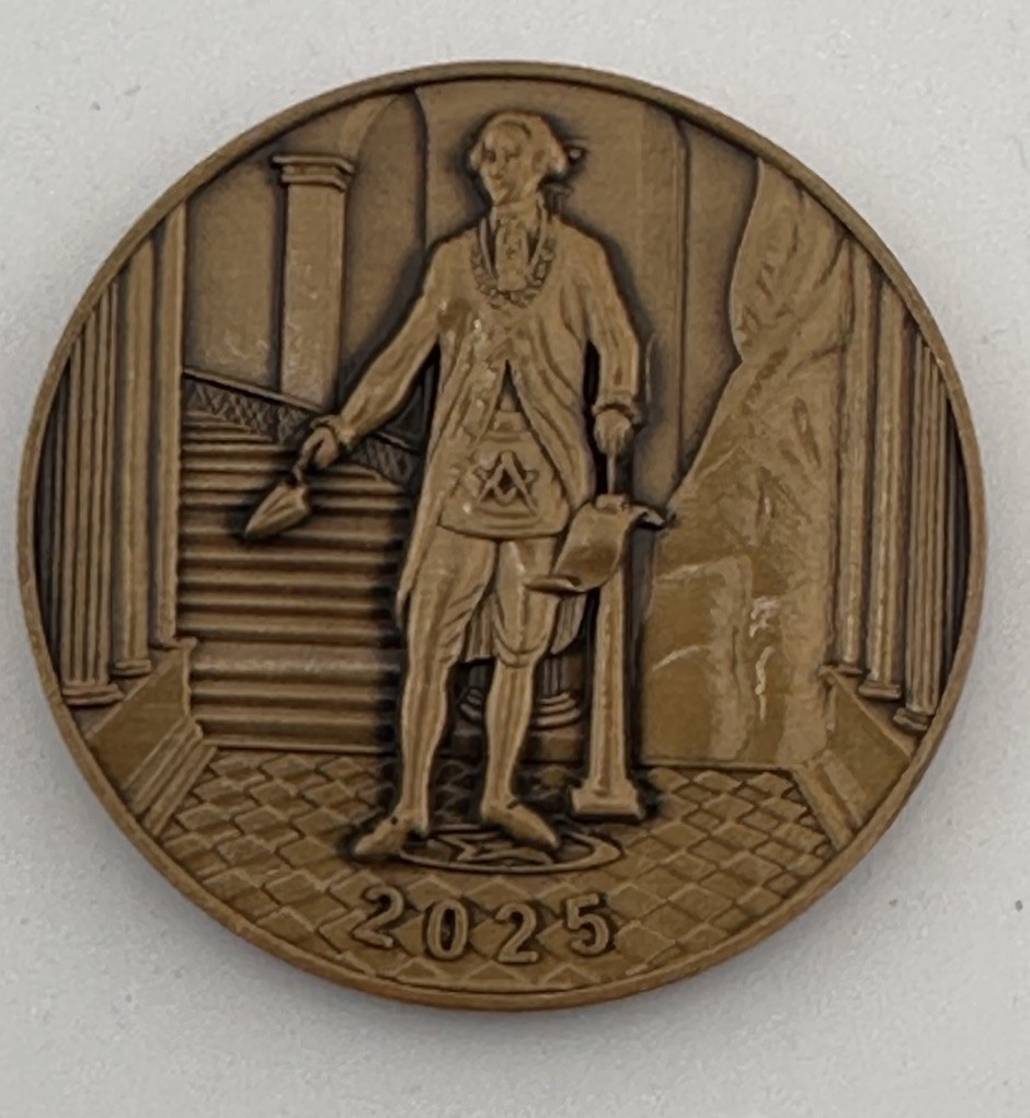 George Washington Free Mason Masonic Member Token Coin