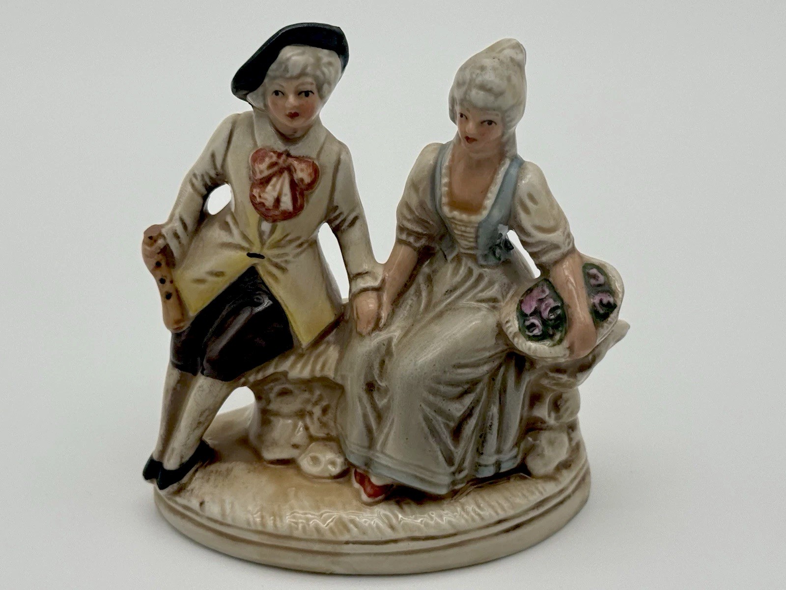 Vintage Lippelsdorf GDR Porcelain Courting Couple Figurine East Germany
