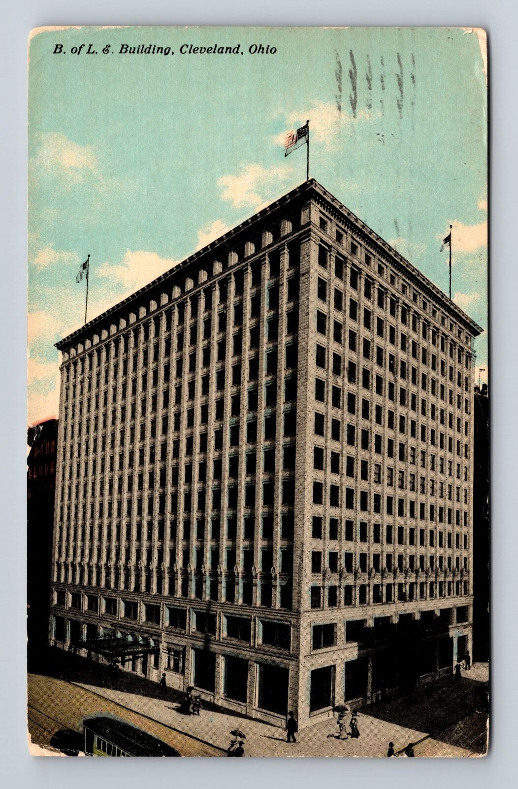 Cleveland OH-Ohio, B. of L. & Building, Antique Vintage c1912 Postcard