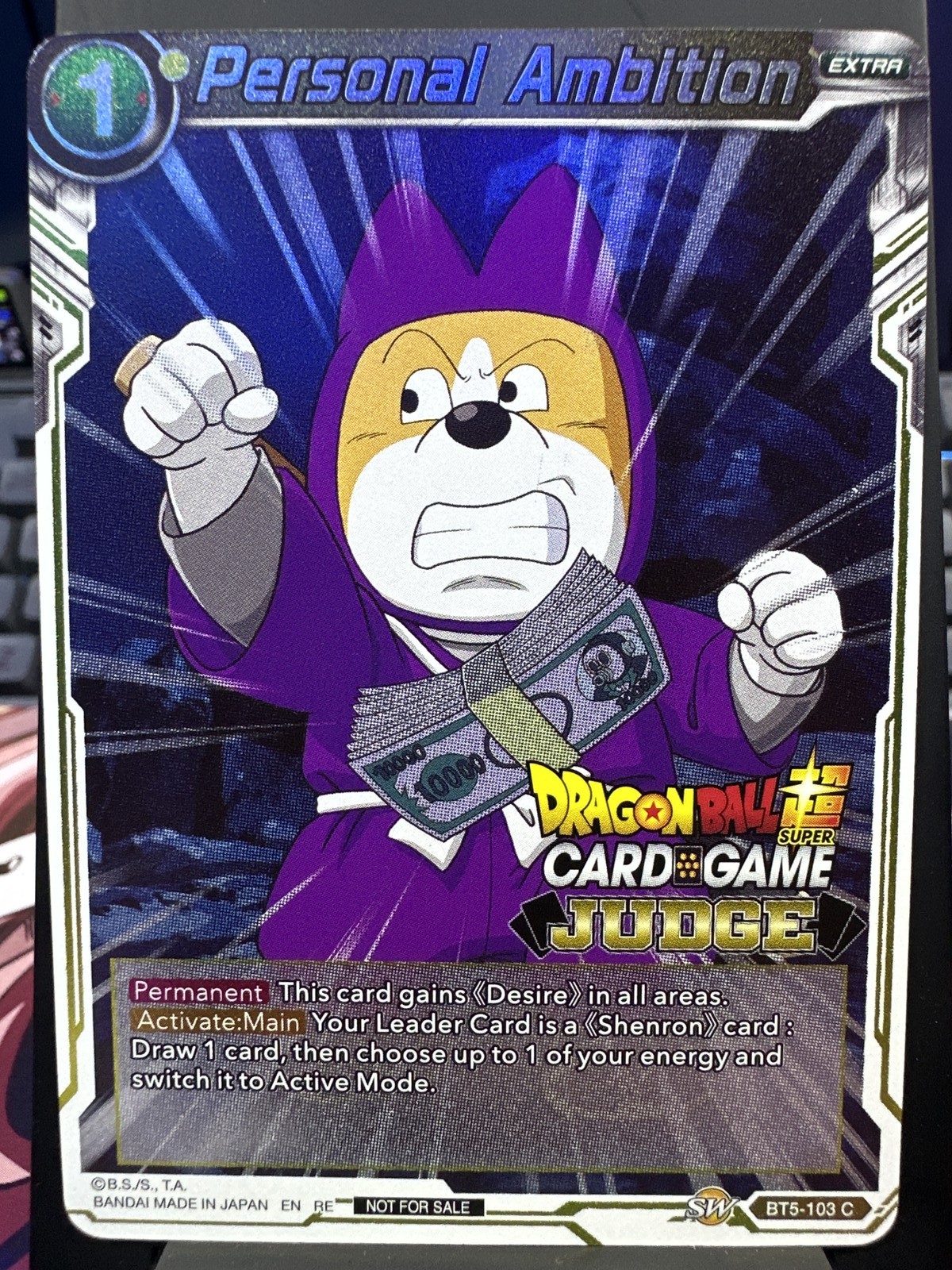 Dragon Ball Super Judge Stamped Miraculous Revival Personal Ambition BT5-103