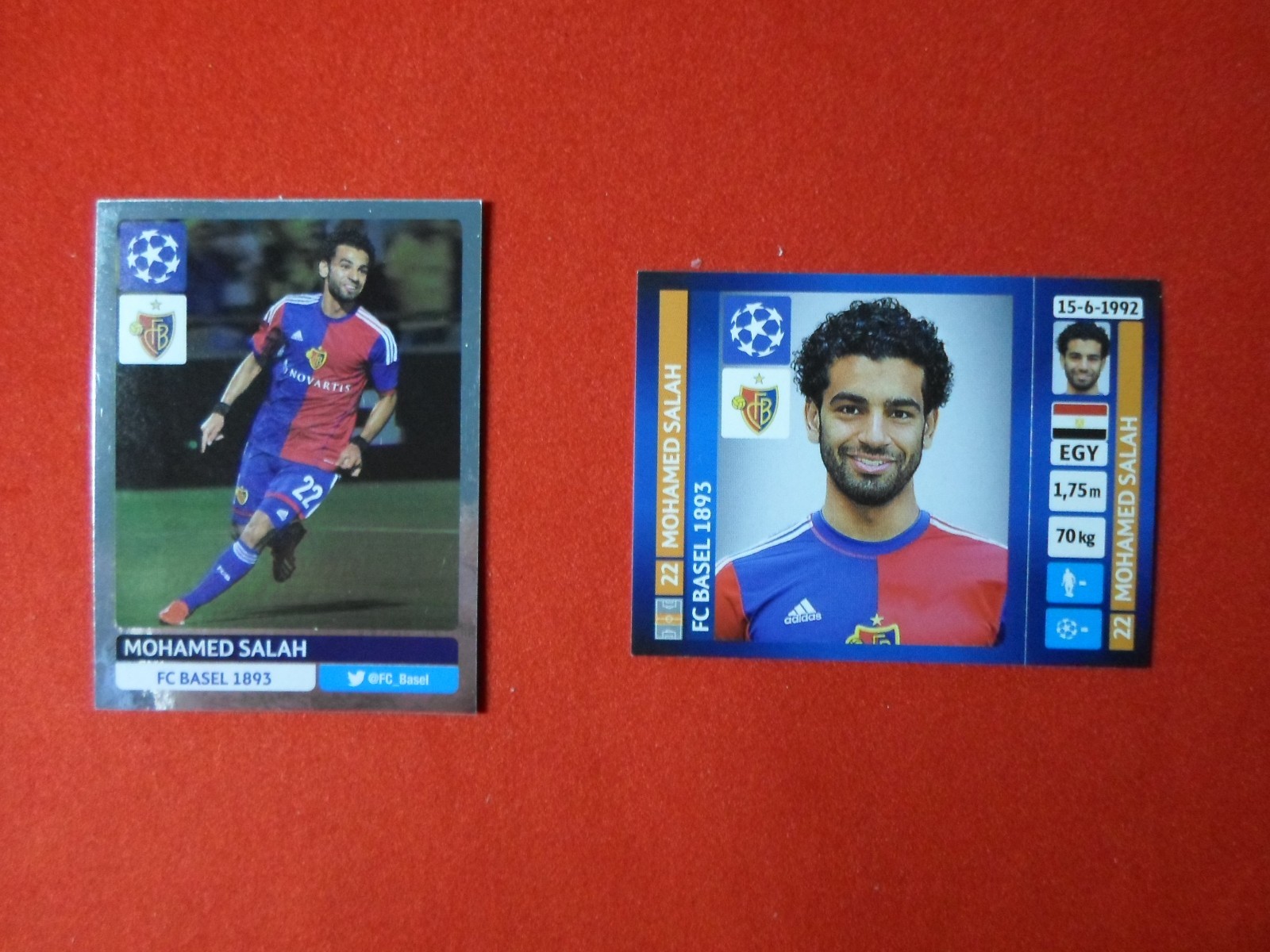 MOHAMED SALAH 2013-14 Panini UEFA Champions League LOT 2 #302#372 - NEW