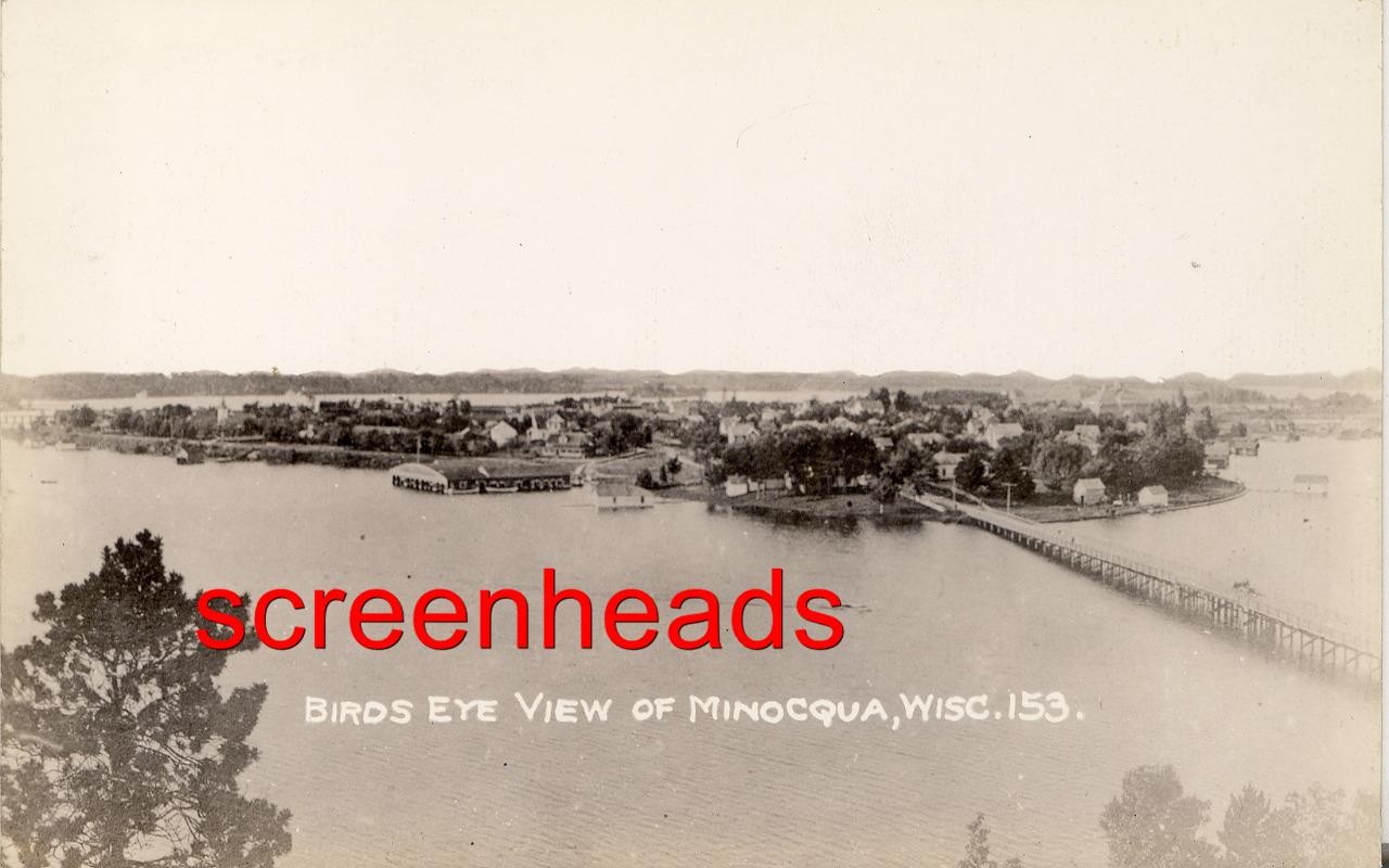 C1930s-40s Minocqua Wisconsin RPPC PHOTO 