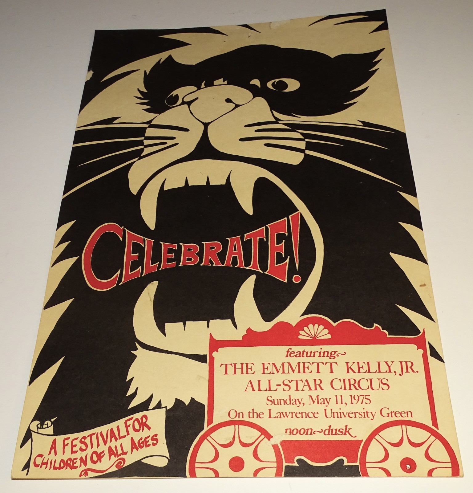 Lawrence University - The Emmett Kelly Jr. All-Star Circus 1975 Poster