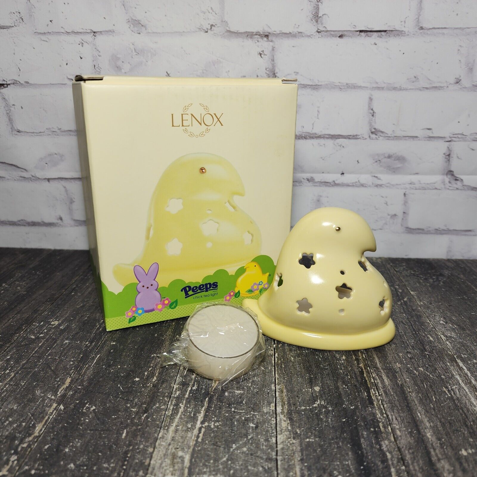 Lenox Easter PEEPS Yellow Chick Tea Light Votive Holder & Box 807266