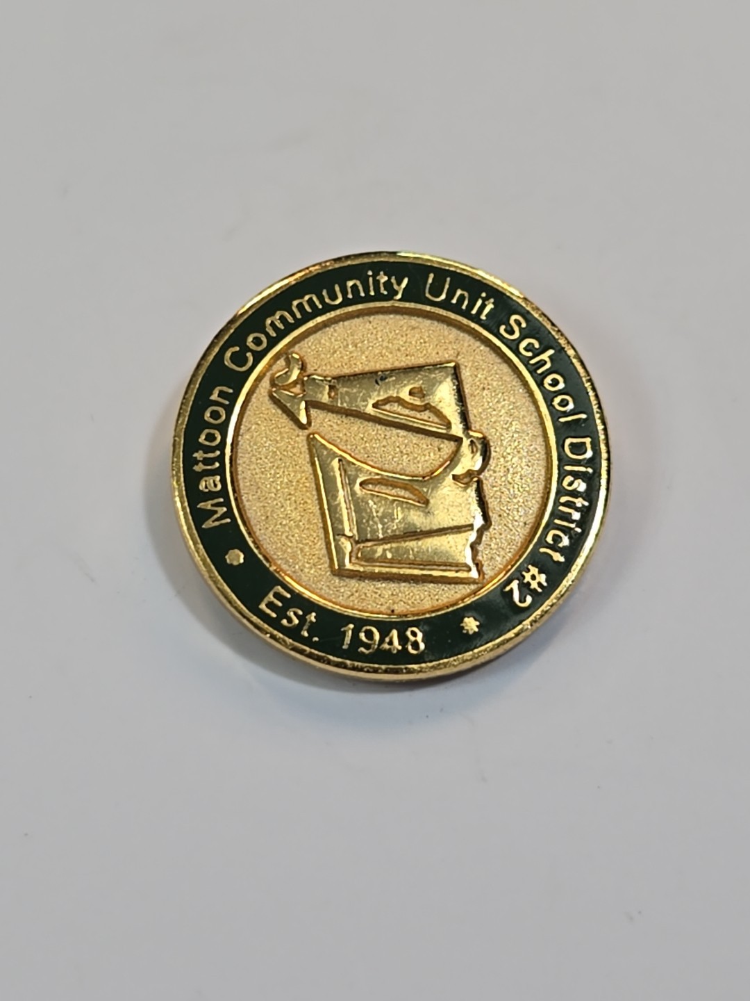 Mattoon Community Unit School District 2 Lapel Pin Coles County Illinois