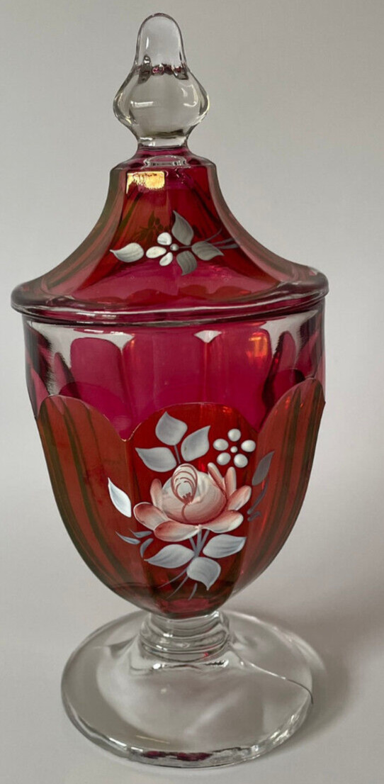 Vintage 1978 WESTMORELAND GLASS Cranberry Ruby Red 8\