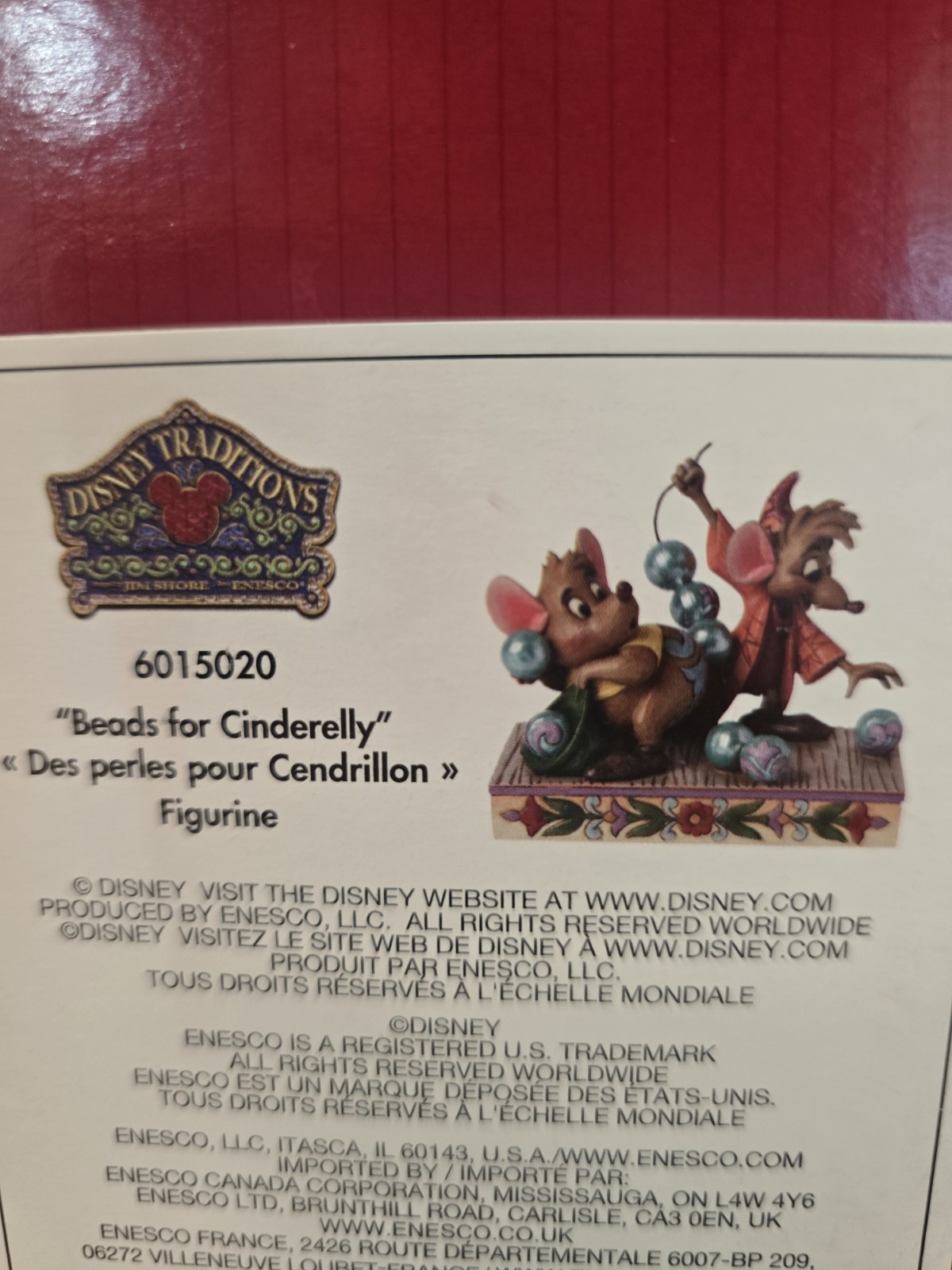 Jim Shore Disney Traditions Gus & Jaq Beads for Cinderelly #6015020 Enesco New