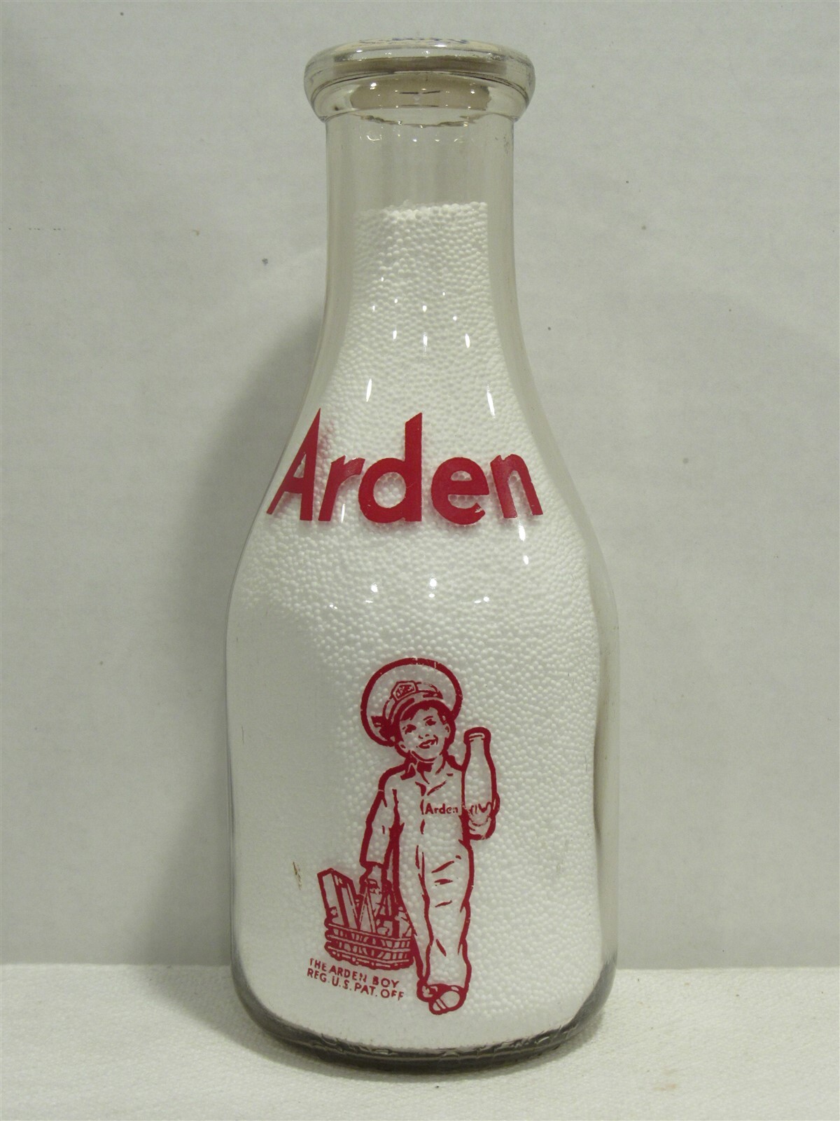 TRPQ Milk Bottle Arden Dairy Seattle WA Los Angeles CA San Diego CA Arden Boy 40
