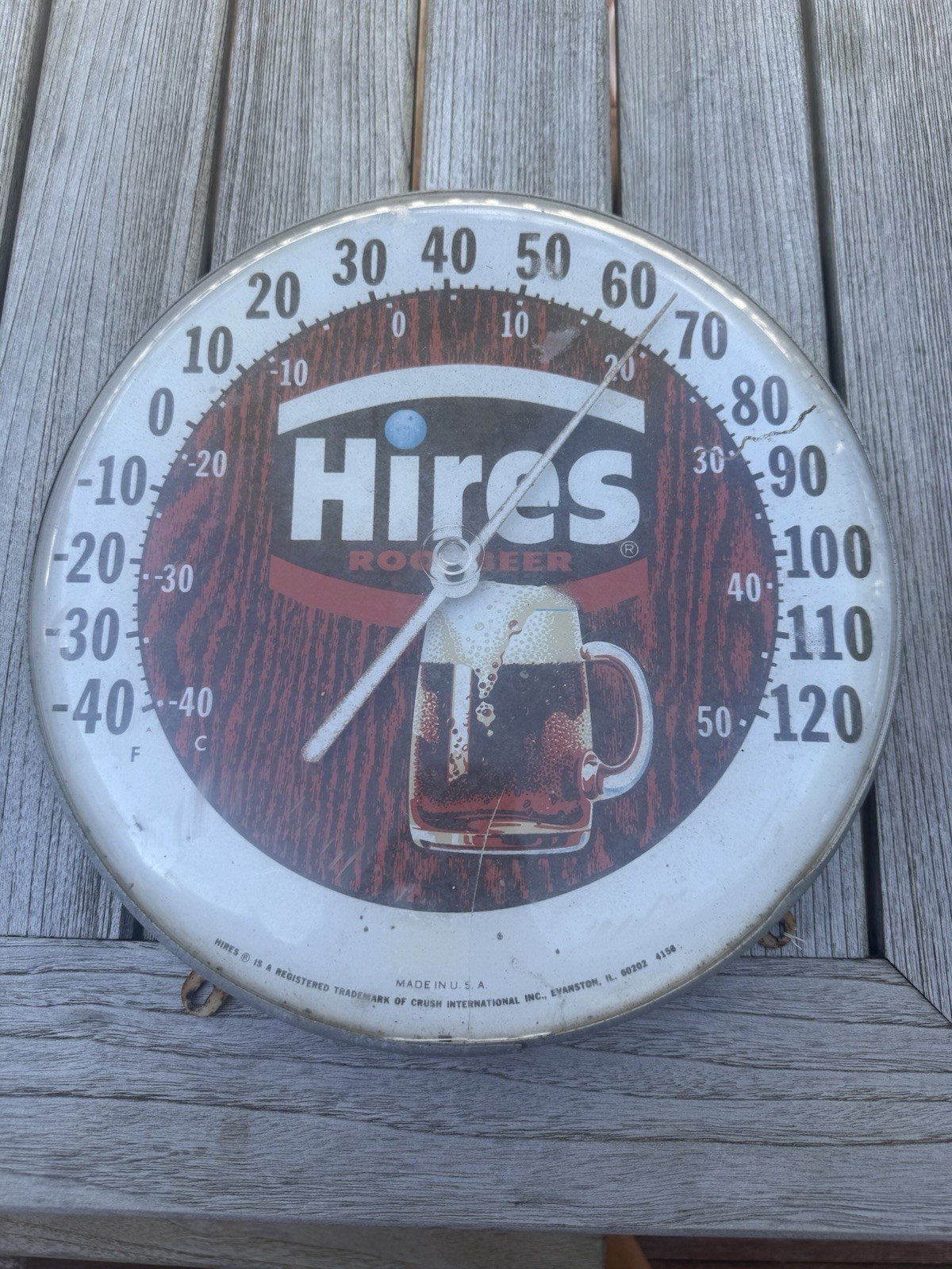 Pam style vintage Hires Root Beer thermometer 12