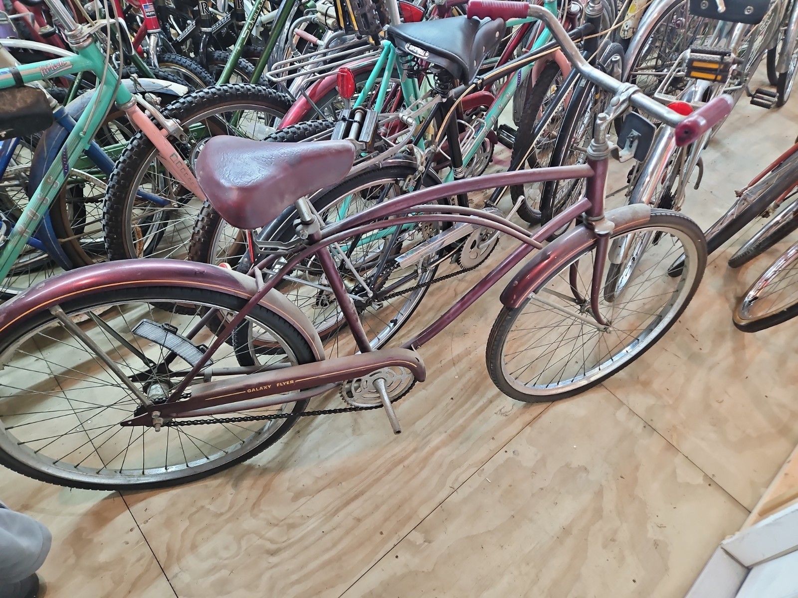 Vintage 1979 Western Flyer Galaxy Flyer Burgundy/Chrome Men's Bicycle Original 