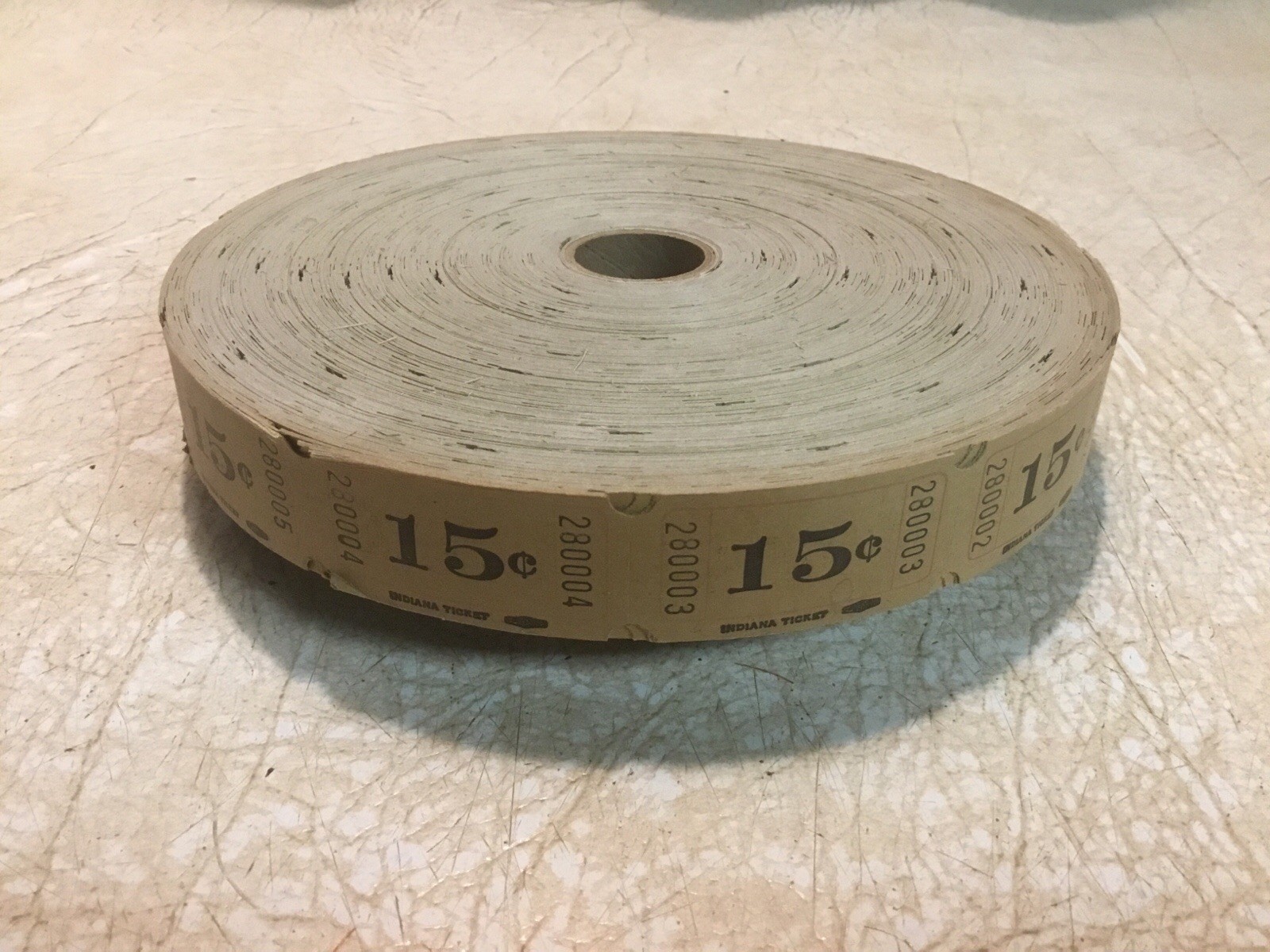 Vintage/antique amusement park ticket Roll 15 Cent NEW Indiana Ticket Company