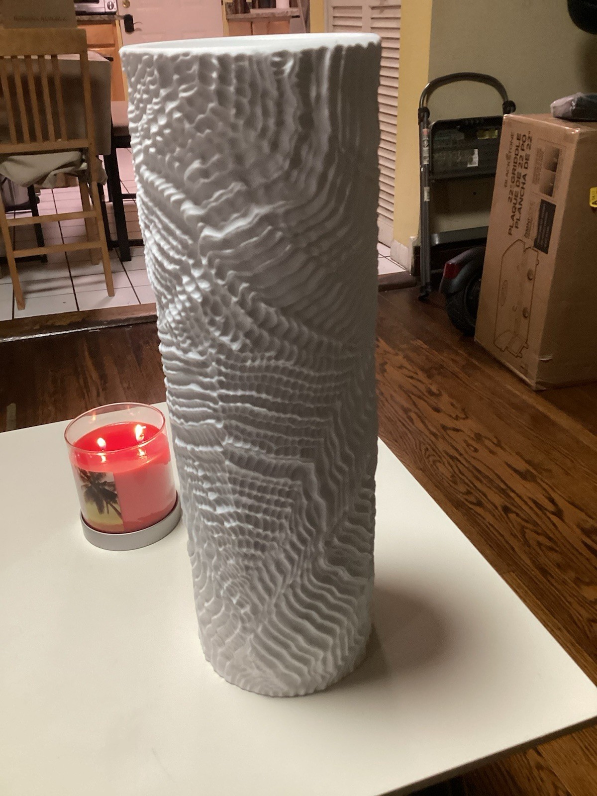 Large Porcelain White Martin Fryer White Vase For Rosenthal Studio