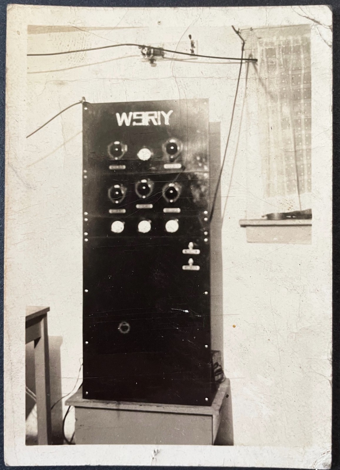 Very Early W9R1Y Ham Radio OOAK Silver Gel Photograph
