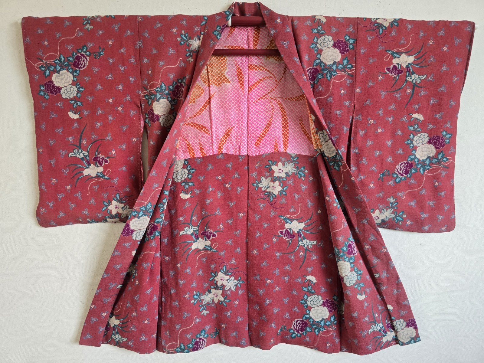 1890s,Antique Japanese Silk  KIMONO jacket haori,　KIMONO Dress,Antique 124