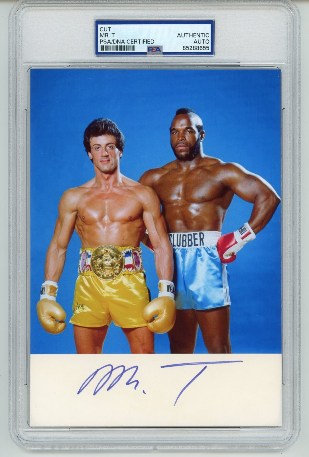 Mr. T ~ Signed Autographed Rocky III Clubber Lang Sly Stallone ~ PSA DNA Encased Mr. T ~ Signed Autographed Rocky III Clubber Lang Sly Stallone ~ PSA DNA Encased