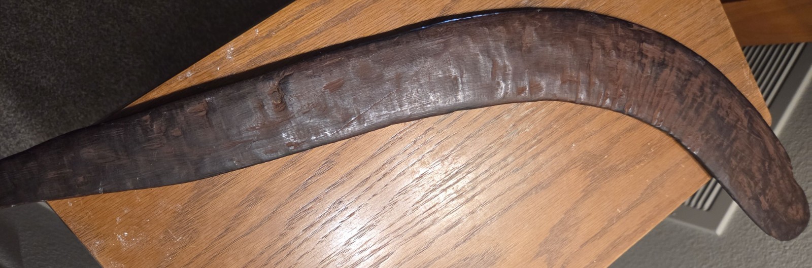 Antique Australian Aboriginal Fluted Boomerang 1930s Navy Provenance