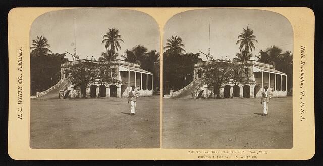 Photo:Christiansted St Croix West Indies Post Office 1902 Stereo View