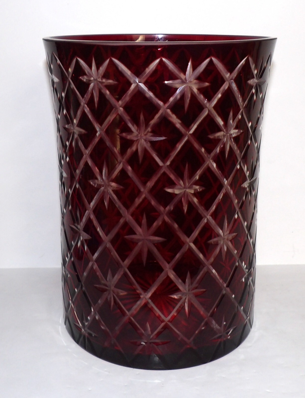 LOVELY LARGE BOHEMIAN/CZECH RUBY CUT TO CLEAR 9 1/2