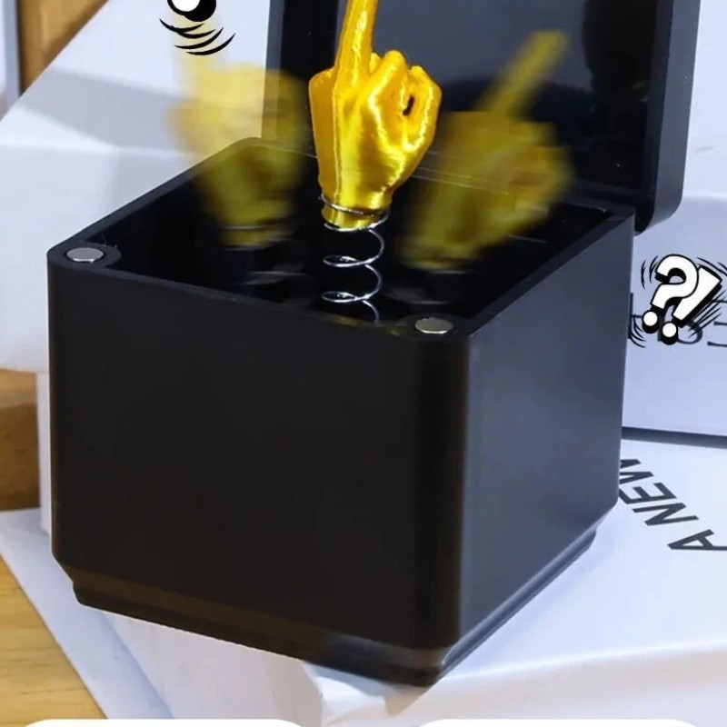 Christmas Interesting Prank Gift Middle Finger In Box Christmas Box Funny Creati