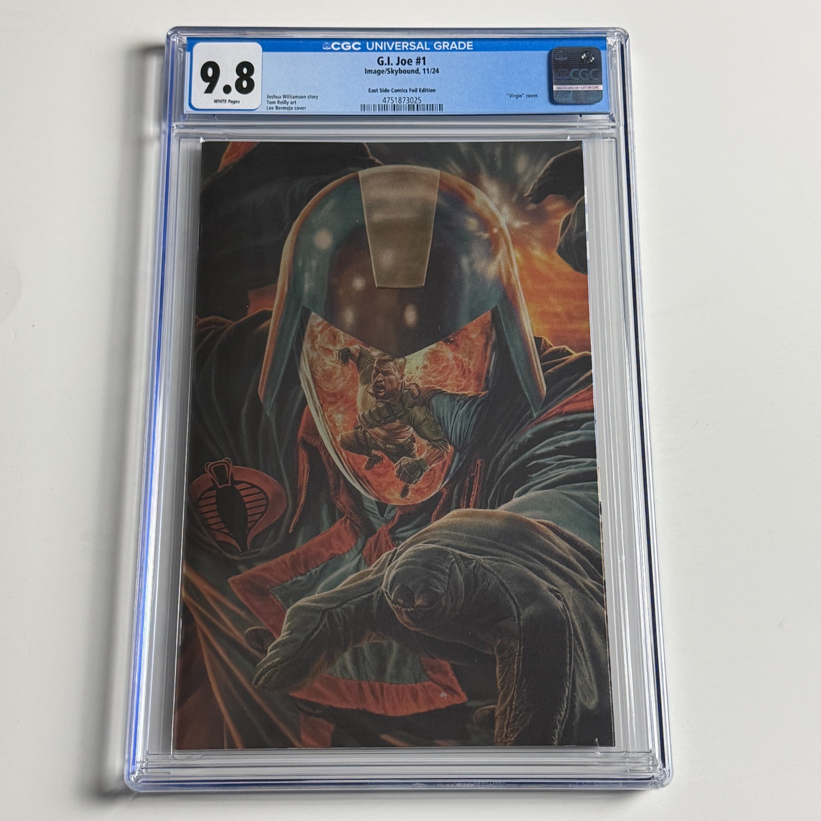 G.I. Joe #1 CGC 9.8 Lee Bermejo East Side Comics Foil Virgin Ltd 750