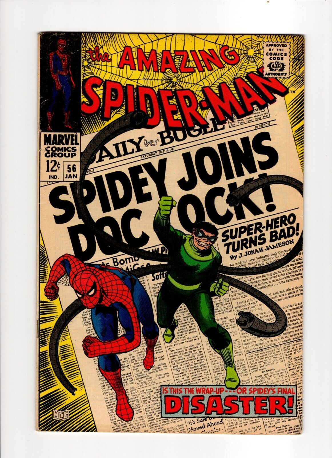 AMAZING SPIDER-MAN #56 (1968): Key- 1st Captain George Stacy: Nice Book
