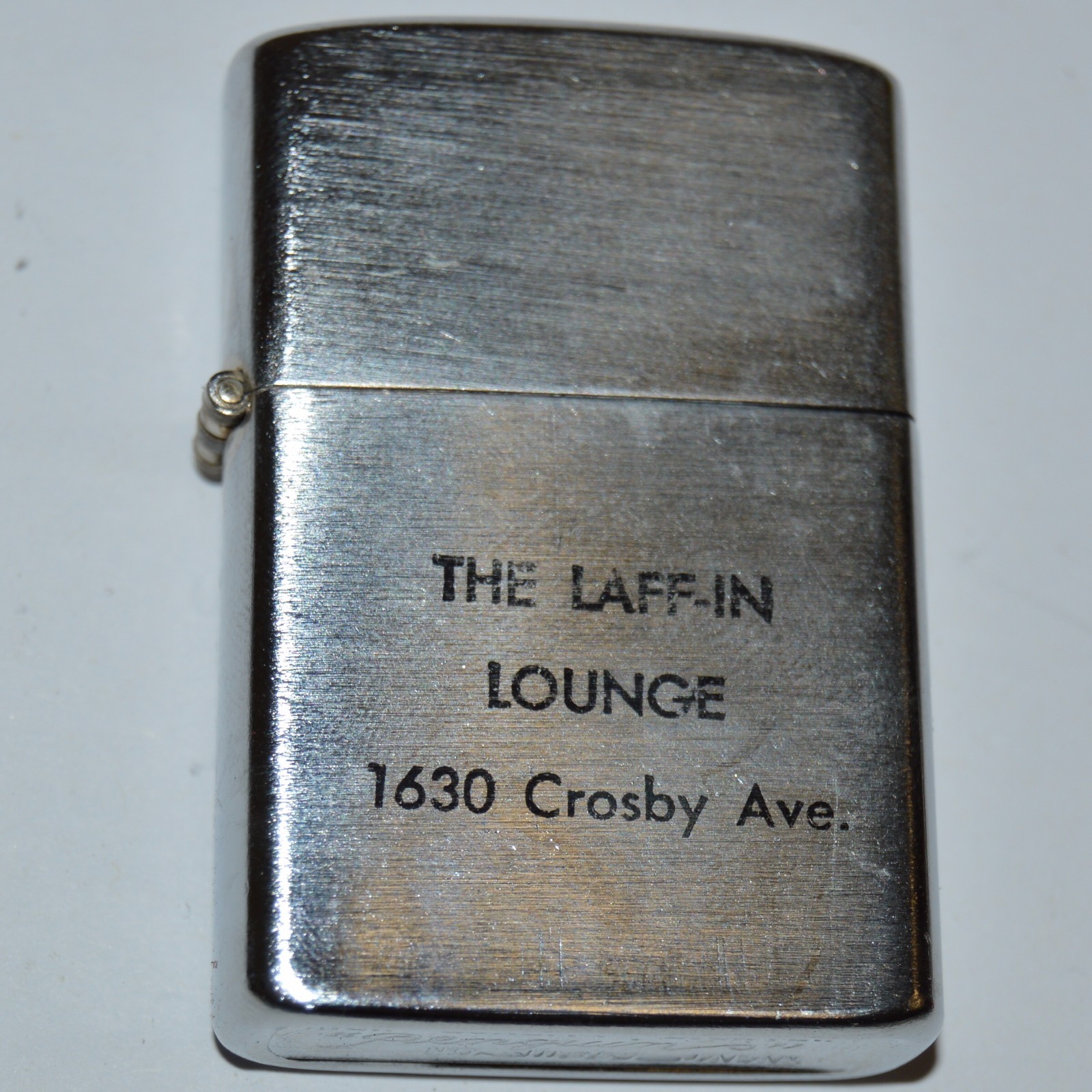 Vintage Laff-In Lounge Chrome Flip Top Lighter Penguin Japan Laugh In Funny RARE
