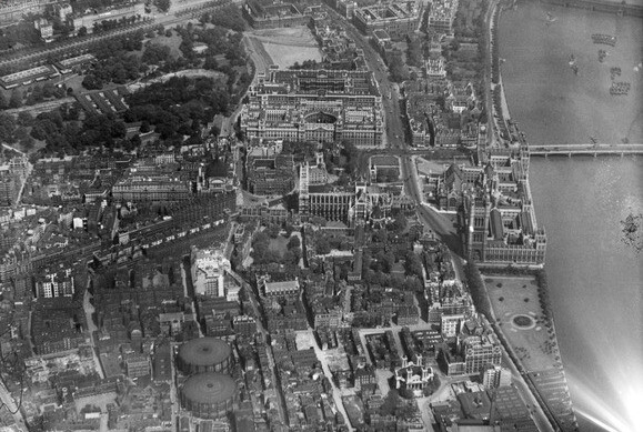 Westminster Abbey and environs, Westminster, 1921 England OLD PHOTO