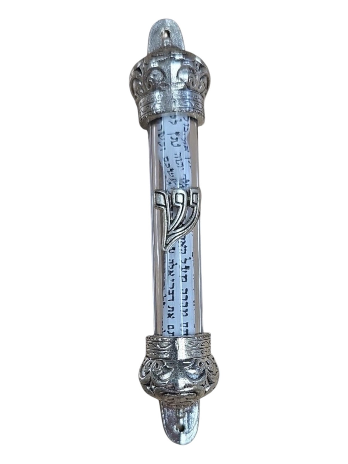 Silver Plated Crown Mezuzah 5\