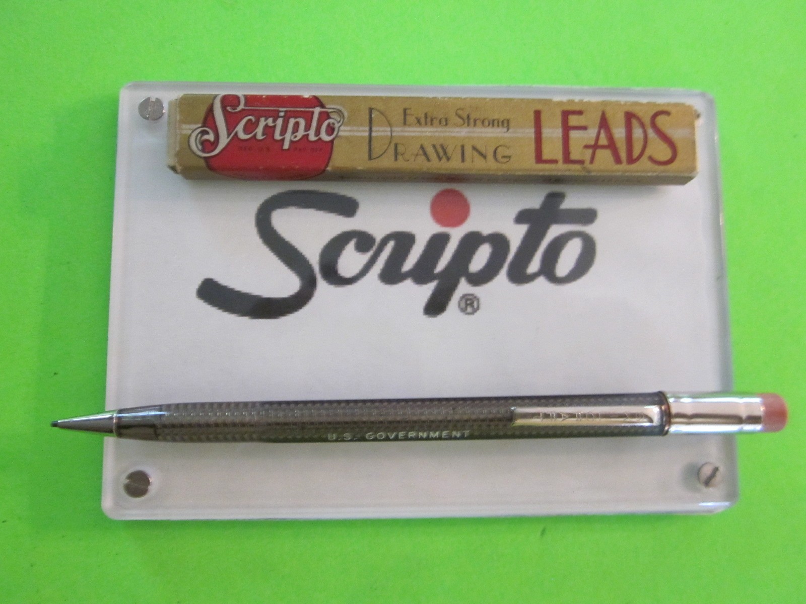SCRIPTO/SKILCRAFT  Translucent Black 1.1mm Mechanical Pencil w/ box 1.1mm leads