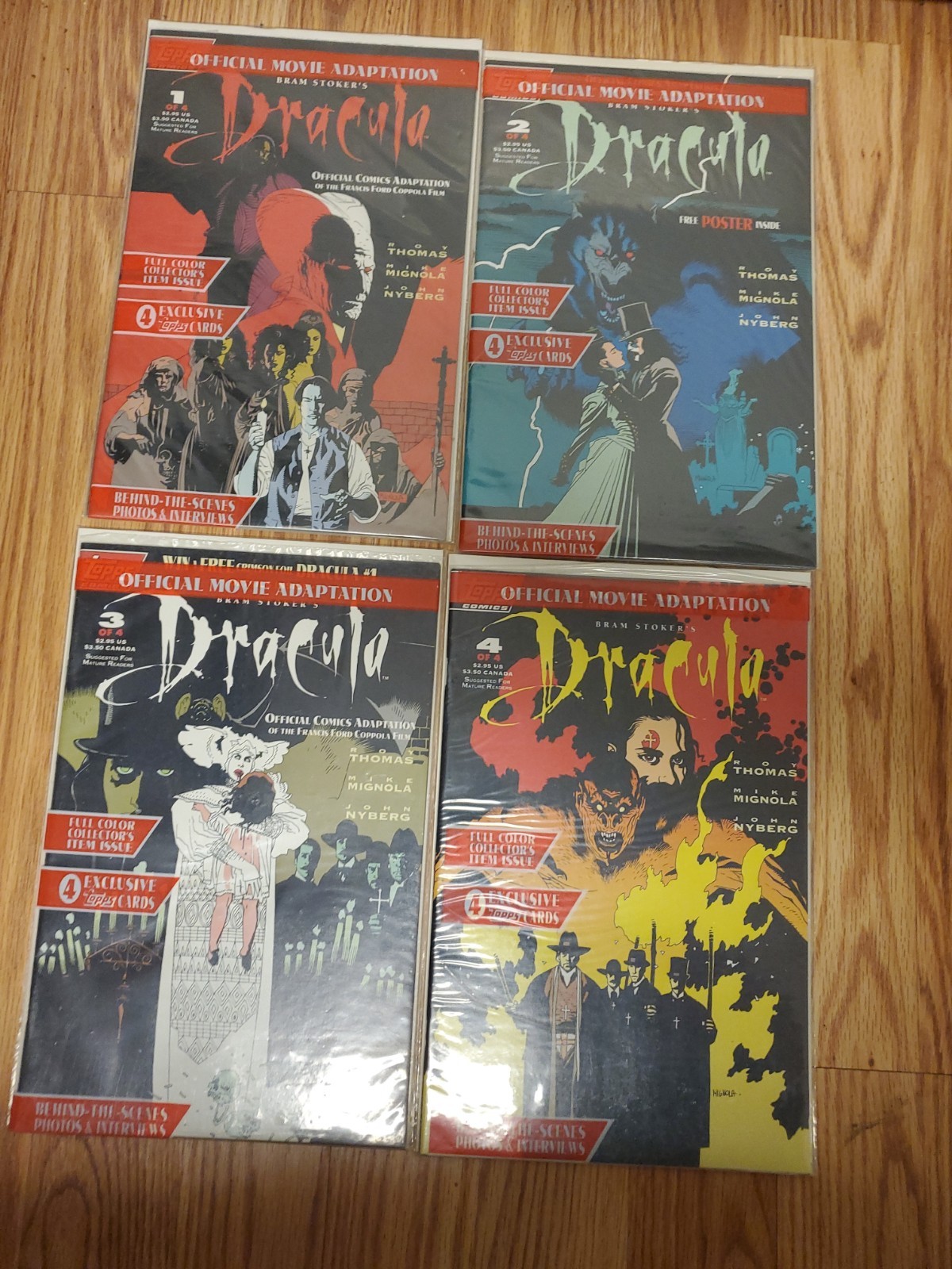 Bram Stoker Dracula official Comic Adaptation 1-4 Topps Comics 1992 Hi res Scans