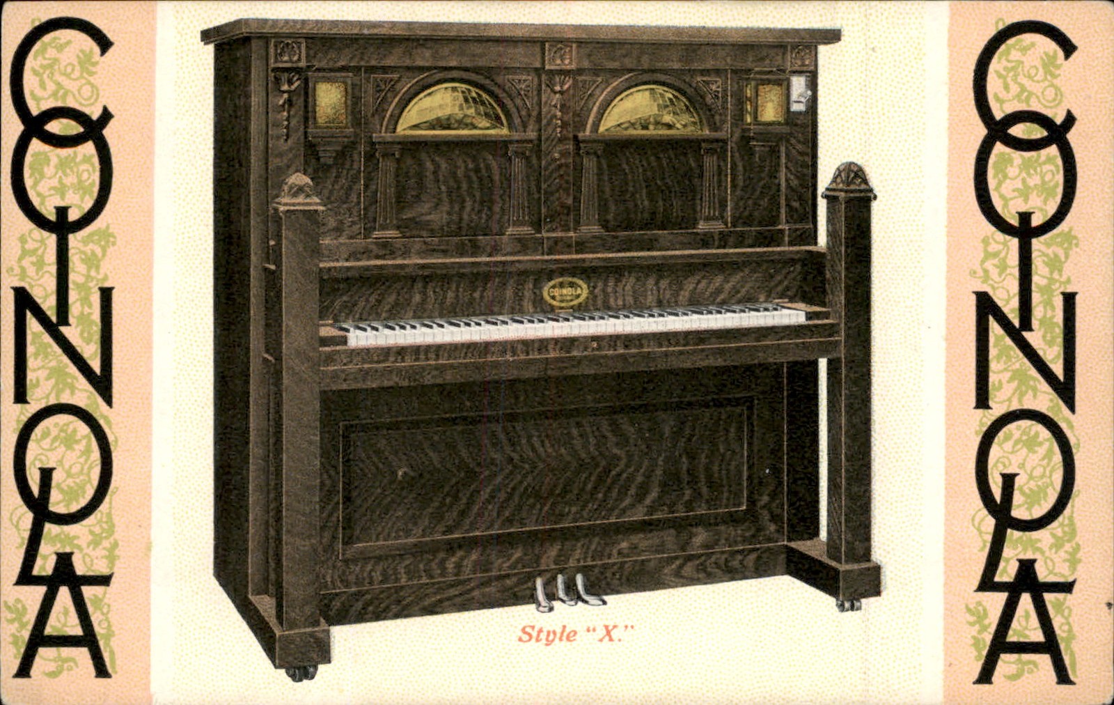 Coinola upright piano Advertising c1900s-10s Vintage Postcard bhn