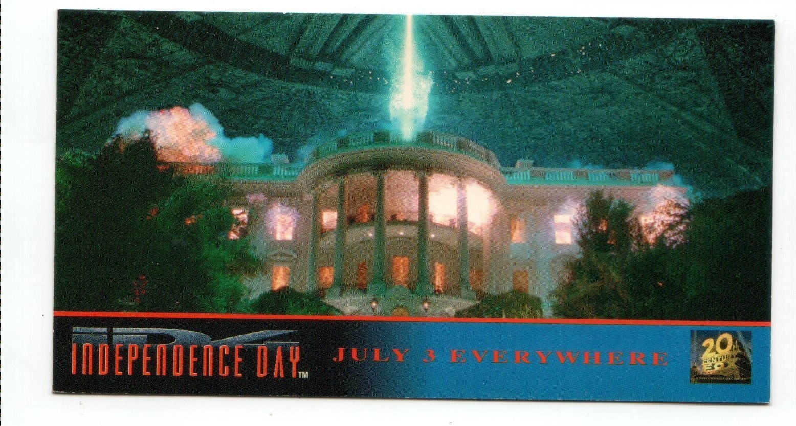 1996 Independence Day (ID4) Movie Widevision Promo Trading Card by Topps P1
