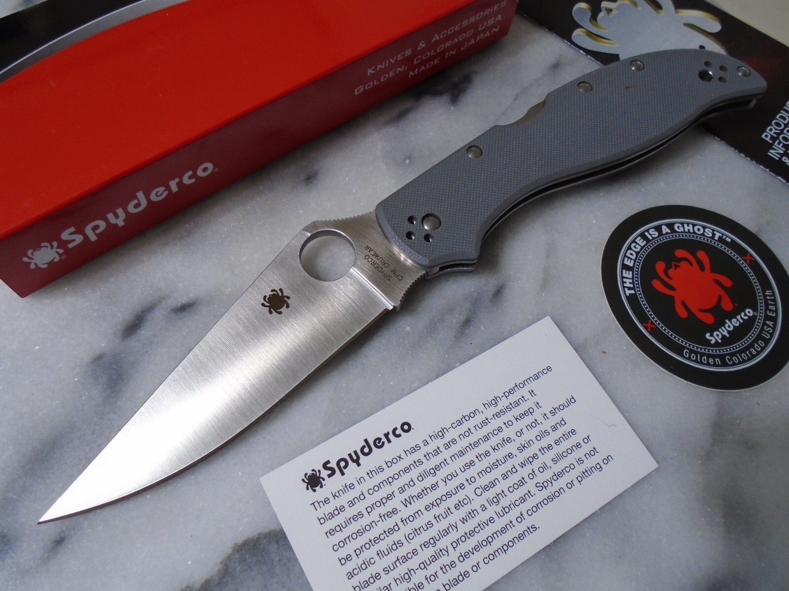 Spyderco Stretch 2 XL Pocket Knife Folder CPM CRUWEAR G10 Seki City C258GPGYCW