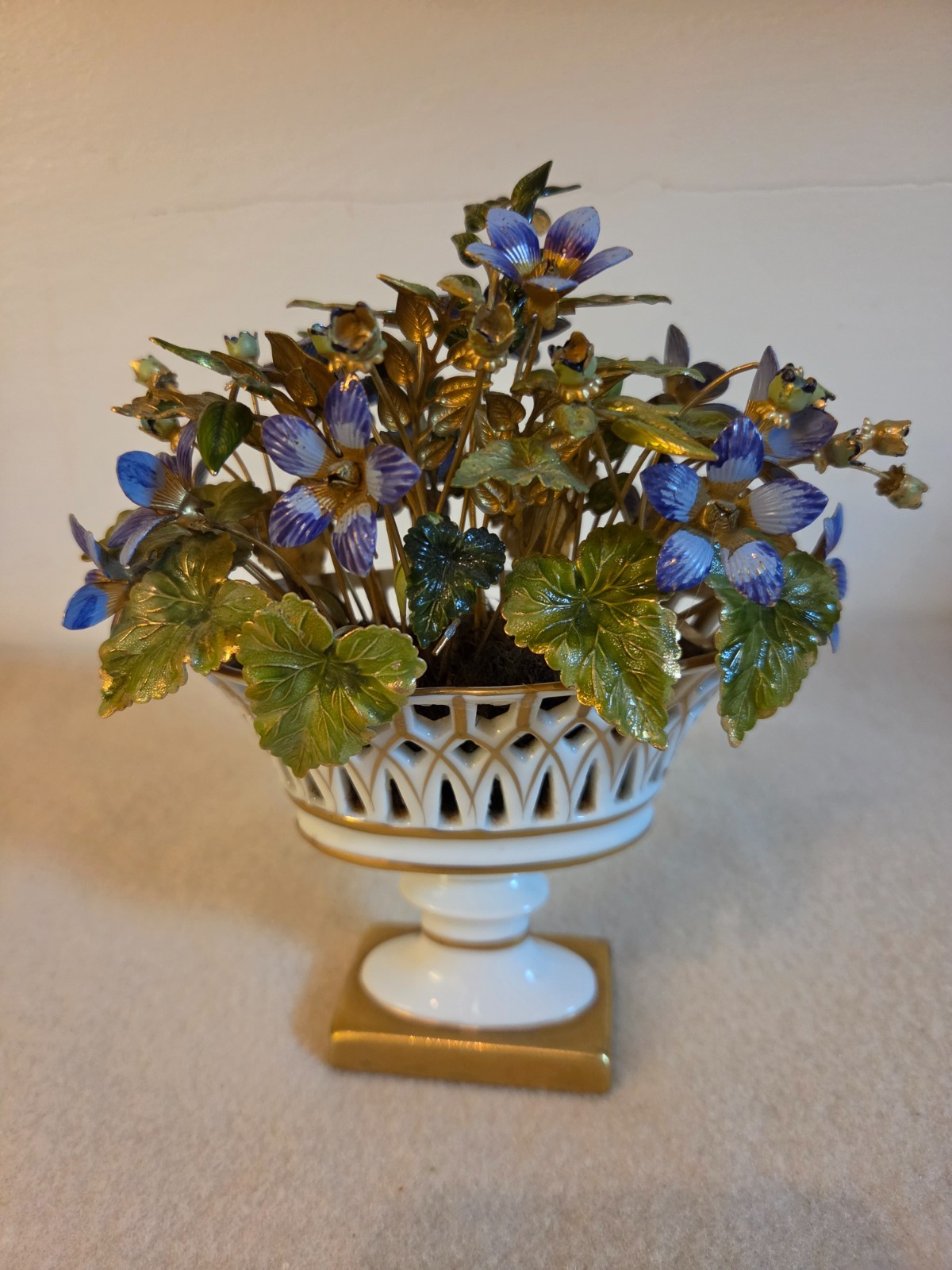 Vintage Gorham Jane Hutcheson Fleur des Siecles Enamel Flower Arrangement 