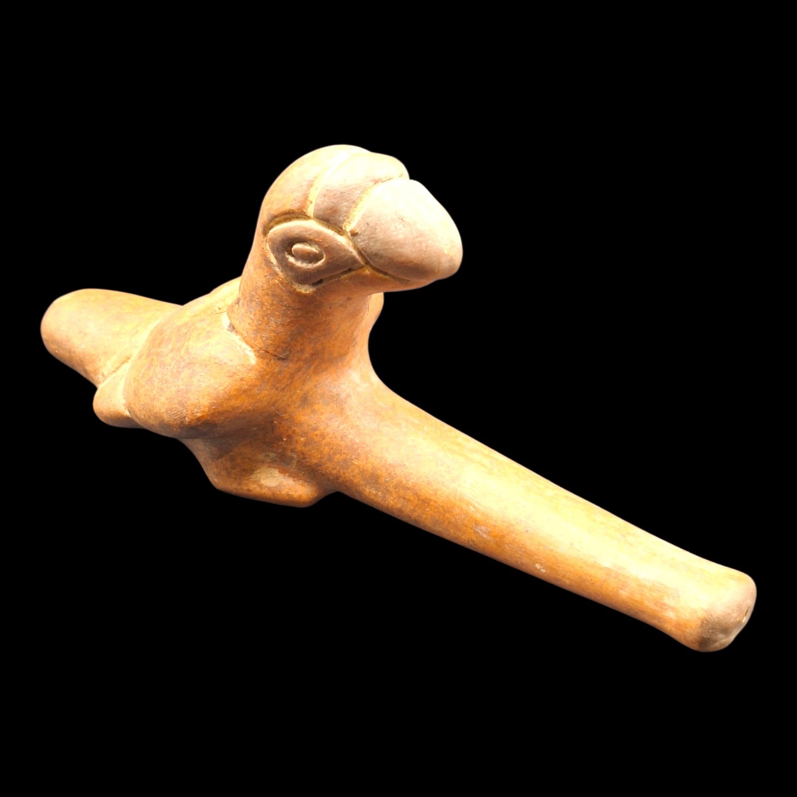 Vintage Pre-Columbian Style Handcrafted Clay Bird Condor Pipe Mexico Vintage Pre-Columbian Style Handcrafted Clay Bird Condor Pipe Mexico