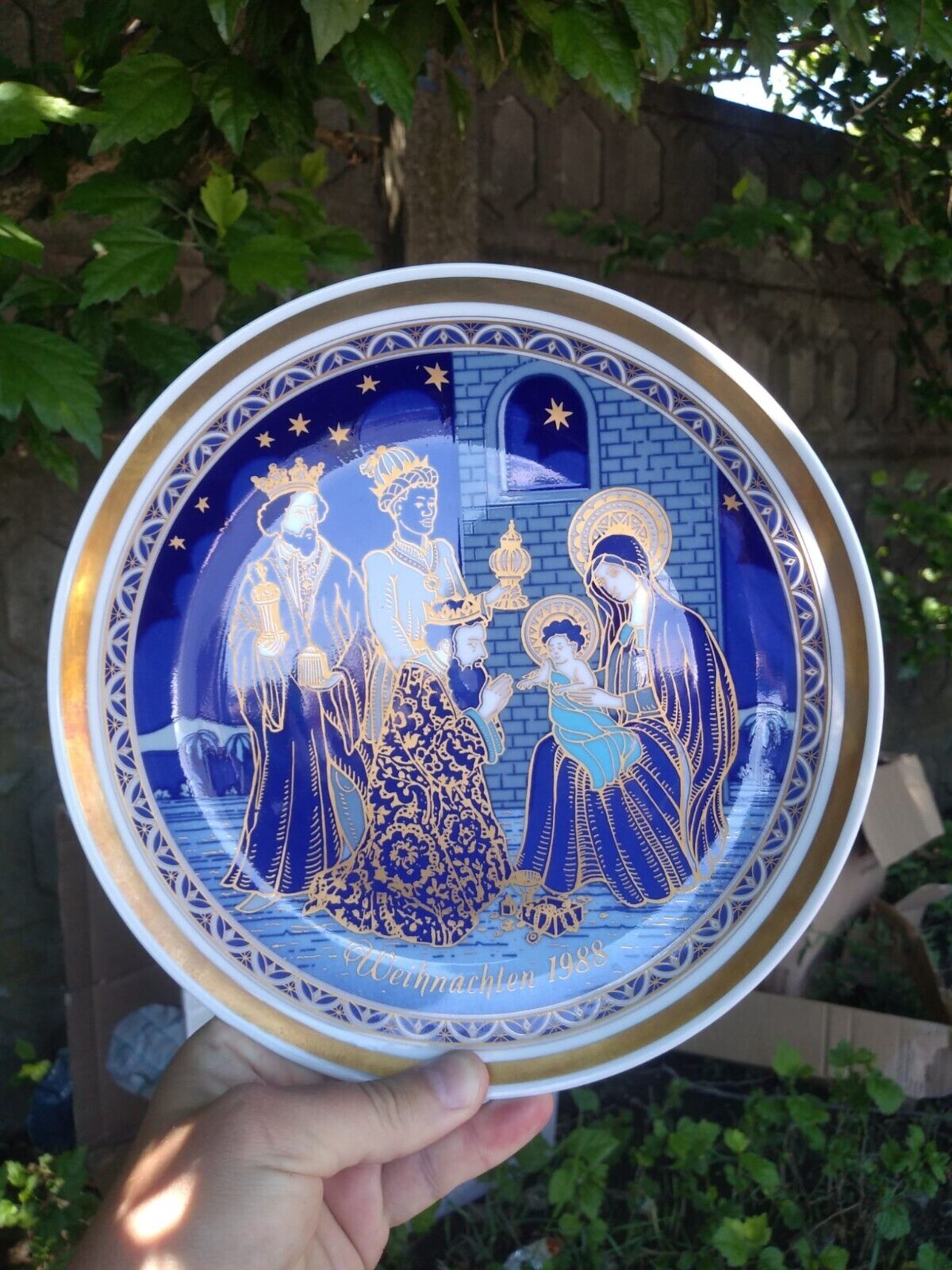 Bavarian Porcelain Plate Weihnachten 1988 High Quality