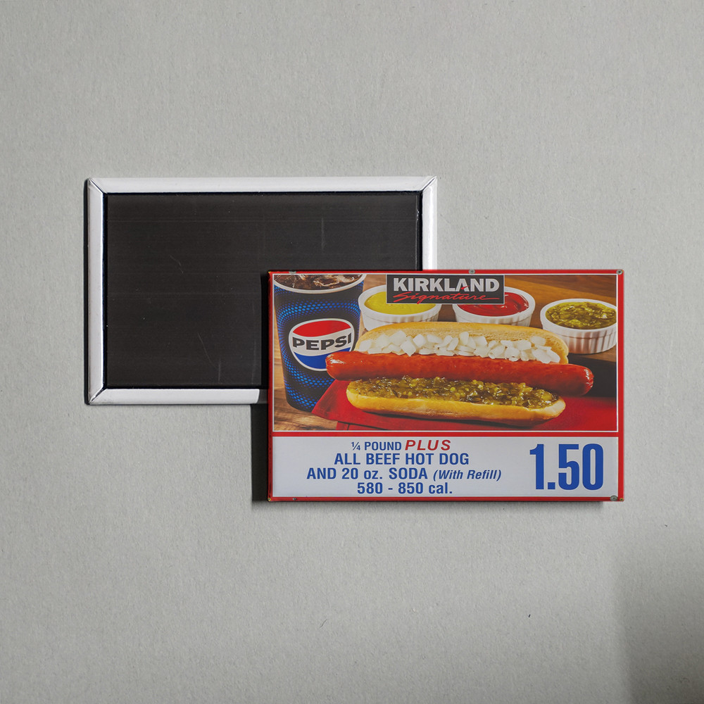 Costco Kirkland Hot Dog $1.50 Sign Funny Meme Fridge Magnet Costco Kirkland Hot Dog $1.50 Sign Funny Meme Fridge Magnet