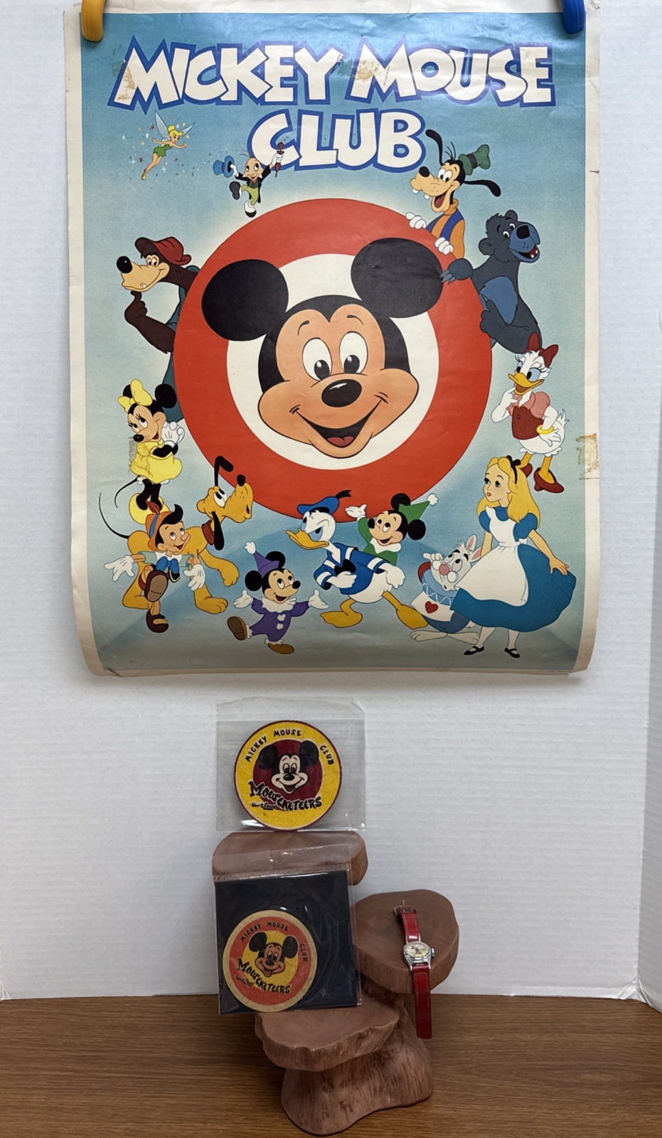 Just Needs A Battery Disney vintage Mickey Mouse watch  (small face) 1950S - Lot