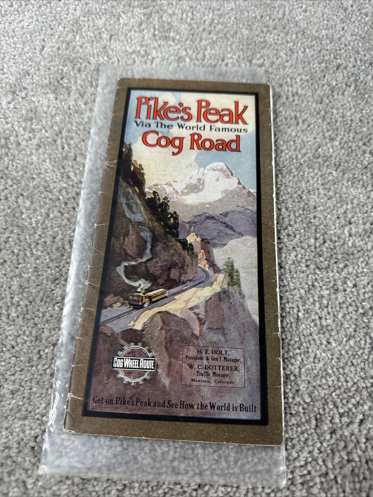 1903 Pike's Peak Cog Road Cog Wheel Railway Route TRAIN BROCHURE C. W. Sells